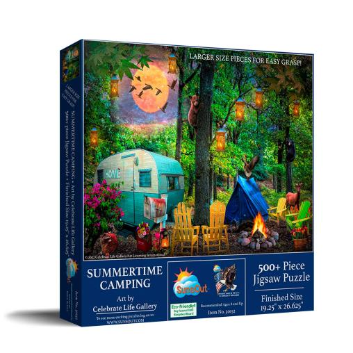 Puzzle SunsOut Camping de Verano XXL de 500 Piezas