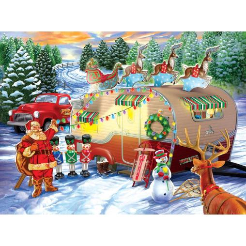 Puzzle SunsOut Campistas de Navidad de 1000 Piezas