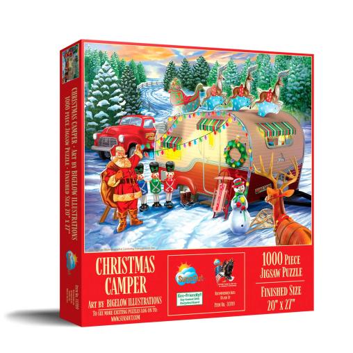 Puzzle SunsOut Campistas de Navidad de 1000 Piezas