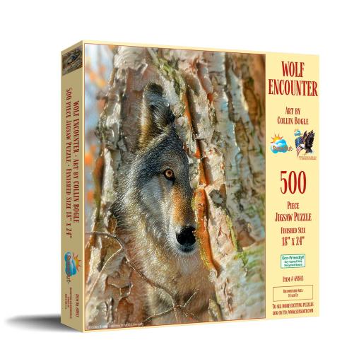 Puzzle SunsOut Encuentro con el Lobo XXL de 500 Piezas