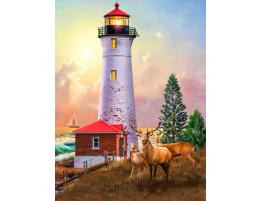 Puzzle SunsOut Faro de Crisp Point XXL de 500 Piezas