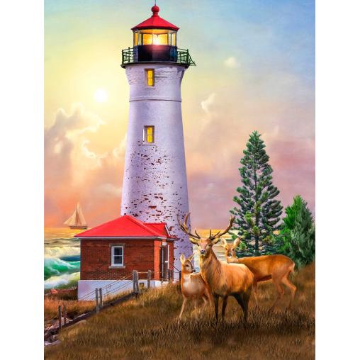 Puzzle SunsOut Faro de Crisp Point XXL de 500 Piezas