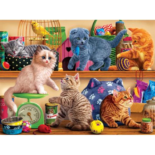 Puzzle SunsOut Gatitos de la Tienda de Mascotas de 1000 Pzs