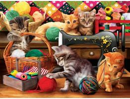 Puzzle SunsOut Gatos en la Costura de 1000 Piezas