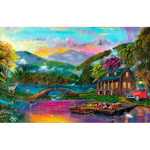 Puzzle SunsOut Lago Paraíso de 1000 XXL Piezas