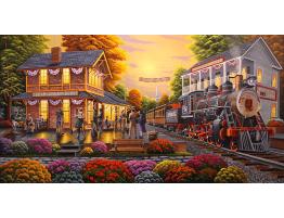 Puzzle SunsOut Panorama Bienvenidos a Casa Chicos XXL de 500 Pzs