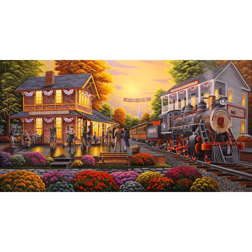 Puzzle SunsOut Panorama Bienvenidos a Casa Chicos XXL de 500 Pzs