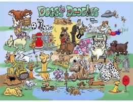 Puzzle SunsOut Perritos Garabateados de 1000 Piezas