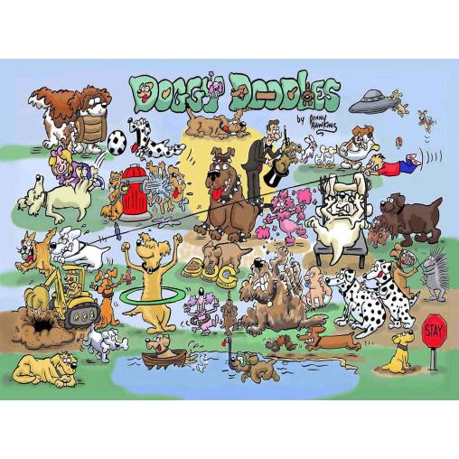 Puzzle SunsOut Perritos Garabateados de 1000 Piezas