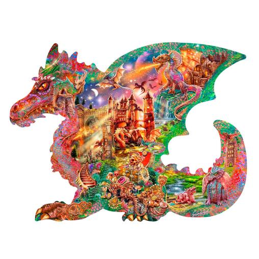 Puzzle SunsOut Silueta Castillo del Dragón de 1000 XXL Pzs