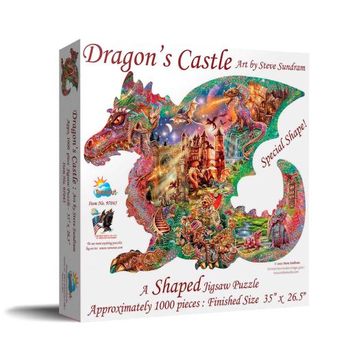 Puzzle SunsOut Silueta Castillo del Dragón de 1000 XXL Pzs