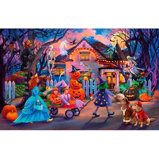 Puzzle SunsOut Truco o Trato de Halloween de 1000 XXL Piezas