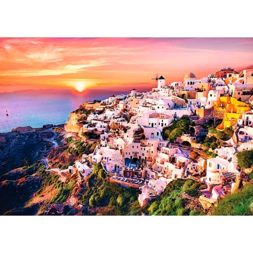 Puzzle Trefl Atardecer en Santorini de 1000 Piezas