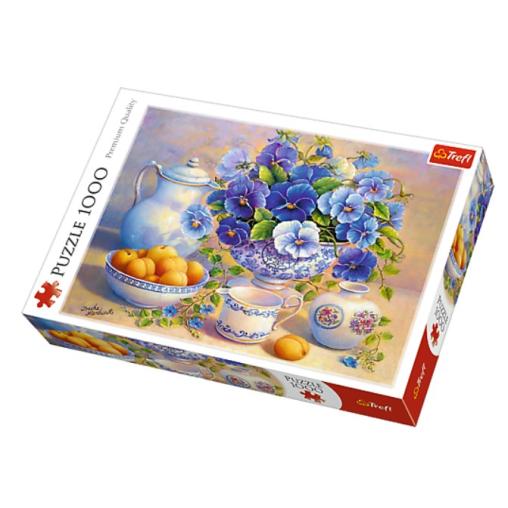 Puzzle Trefl Bodegón de Flores y Albaricoques de 1000 Piezas