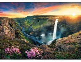 Puzzle Trefl Catarata Haifoss, Islandia de 2000 Piezas