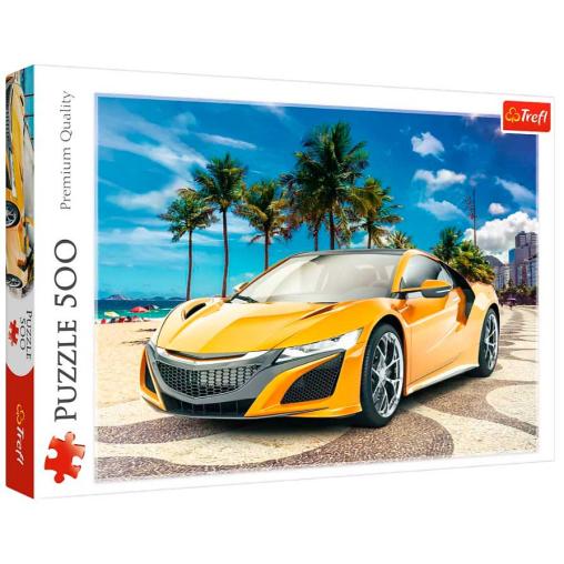 Puzzle Trefl Coche Deportivo en la Playa de 500 Piezas