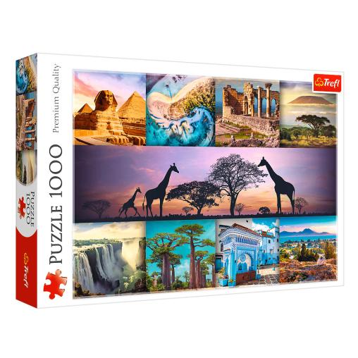 Puzzle Trefl Collage de África de 1000 Piezas