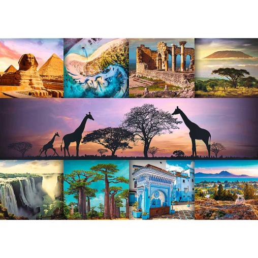 Puzzle Trefl Collage de África de 1000 Piezas