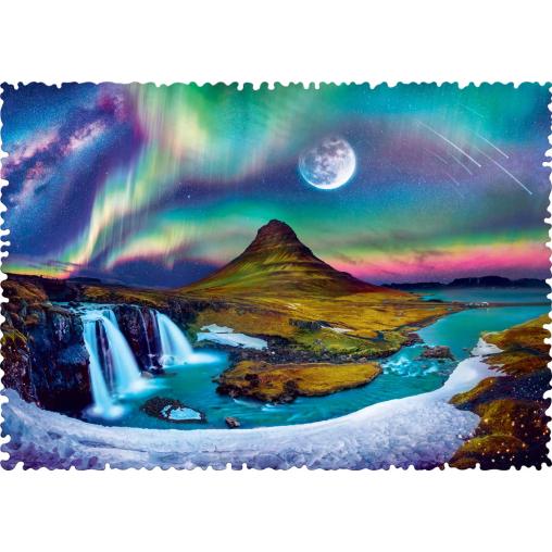 Puzzle Trefl Crazy Shapes Aurora Boreal Sobre Islandia de 600 P