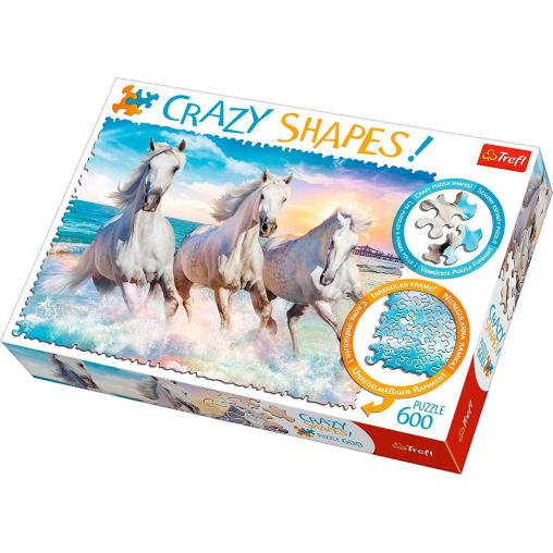 Puzzle Trefl Crazy Shapes Galopando Entre las Olas de 600 Pzs