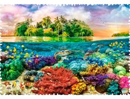 Puzzle Trefl Crazy Shapes Isla Tropical de 600 Pzs