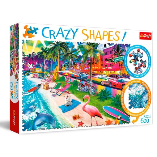 Puzzle Trefl Crazy Shapes Miami Beach de 600 Pzs