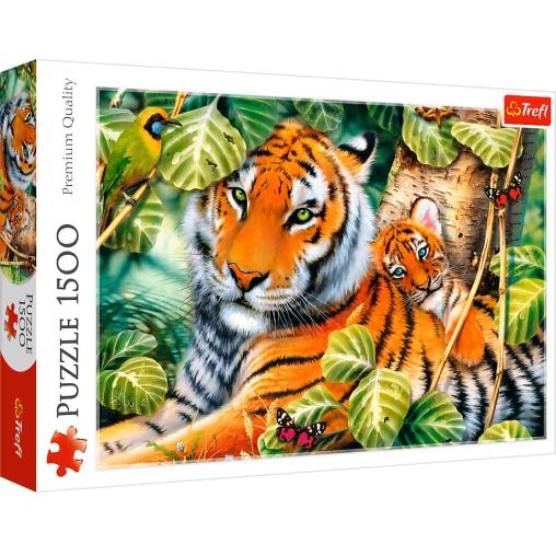 Puzzle Trefl Dos Tigres de 1500 Piezas