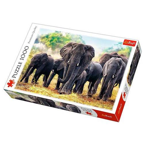 Puzzle Trefl Elefantes Africanos de 1000 Piezas