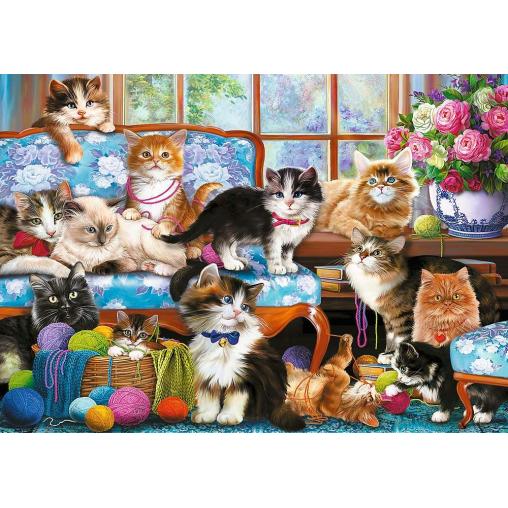 Puzzle Trefl Familia de Gatos de 500 Piezas