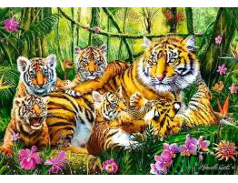 Puzzle Trefl Familia de Tigres de 500 Piezas