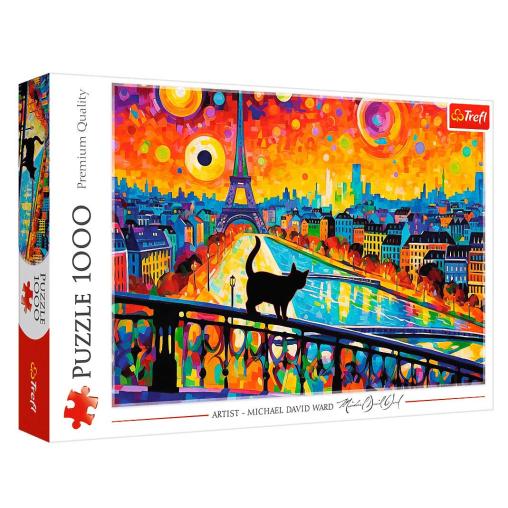 Puzzle Trefl Gato En Paris de 1000 Piezas