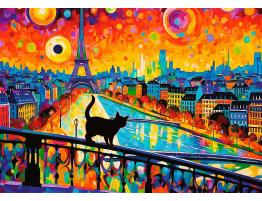 Puzzle Trefl Gato En Paris de 1000 Piezas