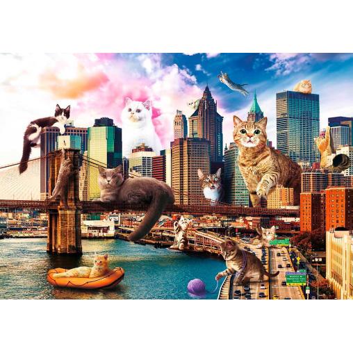 Puzzle Trefl Gatos en Nueva York de 1000 Piezas