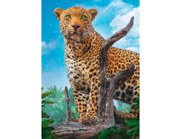 Puzzle Trefl Leopardo Salvaje Amenazante de 500 Piezas