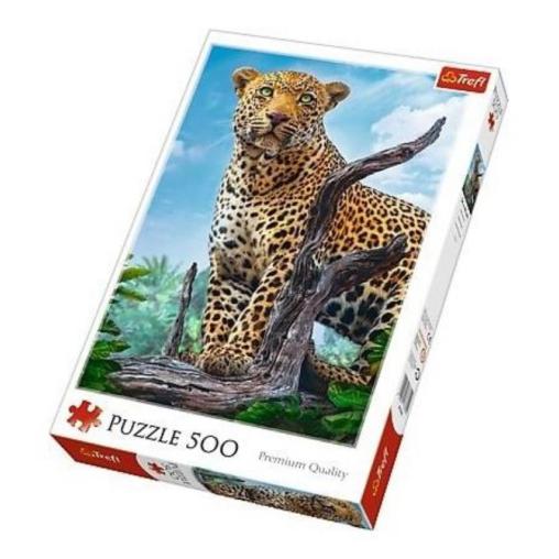 Puzzle Trefl Leopardo Salvaje Amenazante de 500 Piezas