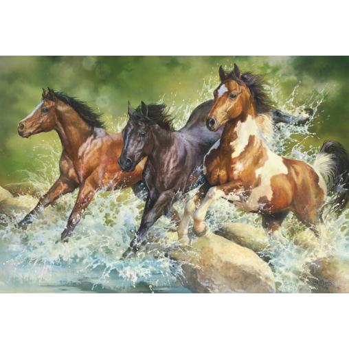 Puzzle Trefl Los Tres Caballos Salvajes de 1500 Piezas