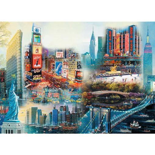 Puzzle Trefl Madera Collage de Nueva York de 1000 Piezas