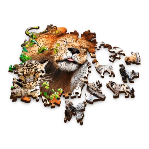 Puzzle Trefl Madera Gatos Salvajes en la Jungla de 500 Piezas