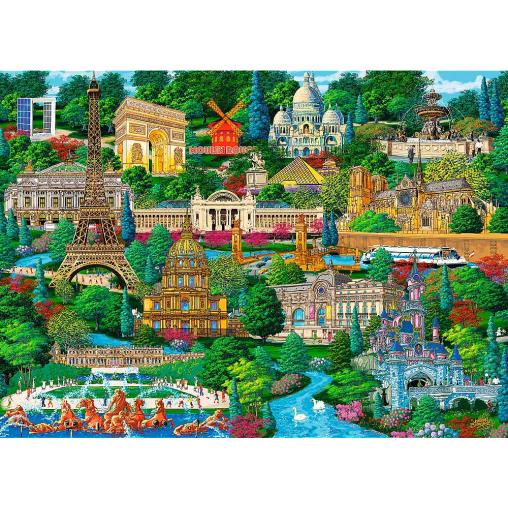 Puzzle Trefl Madera Lugares Famosos de Francia de 1000 Piezas