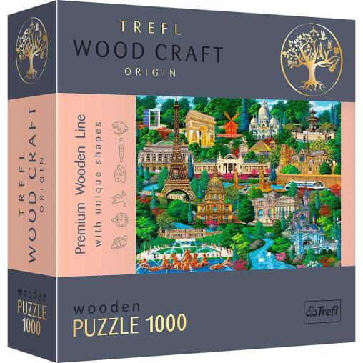 Puzzle Trefl Madera Lugares Famosos de Francia de 1000 Piezas