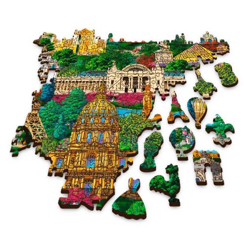 Puzzle Trefl Madera Lugares Famosos de Francia de 1000 Piezas