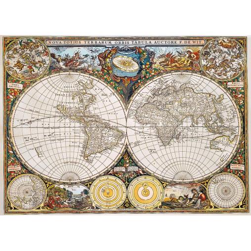 Puzzle Trefl Madera Mapa del Mundo Antiguo de 1000 Piezas