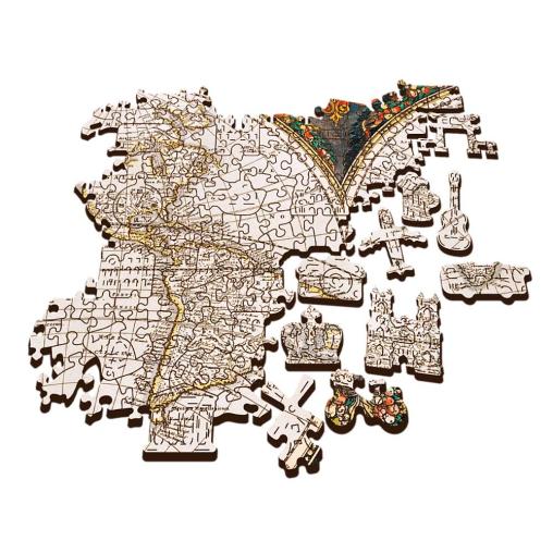 Puzzle Trefl Madera Mapa del Mundo Antiguo de 1000 Piezas