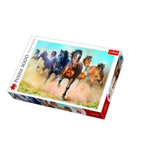 Puzzle Trefl Manada de Caballos al Galope de 2000 Piezas