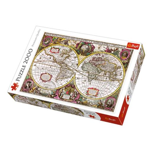 Puzzle Trefl Mapamundi Antiguo de 2000 Piezas