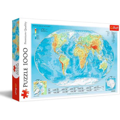 Puzzle Trefl Mapamundi Físico de 1000 Piezas