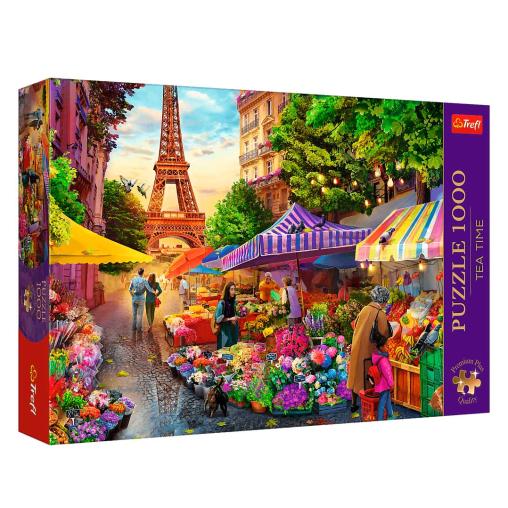 Puzzle Trefl Mercado De Las Flores, París de 1000 Piezas