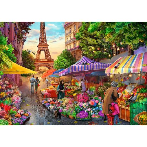 Puzzle Trefl Mercado De Las Flores, París de 1000 Piezas