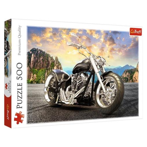 Puzzle Trefl Motocicleta Negra de 500 Piezas