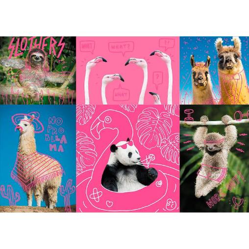 Puzzle Trefl Neón Animales Locos de 1000 Piezas